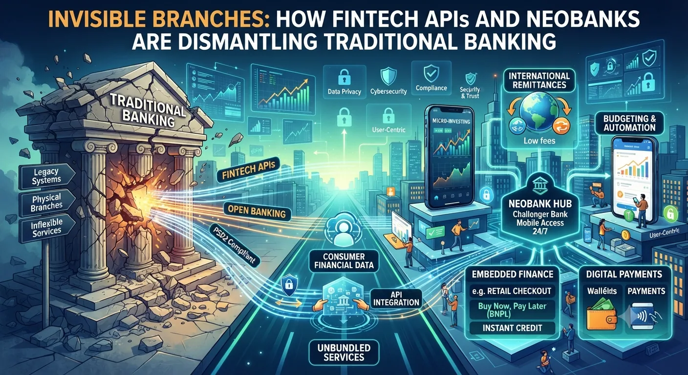 Invisible Branches: How Fintech APIs and Neobanks Are Dismantling Traditional Banking