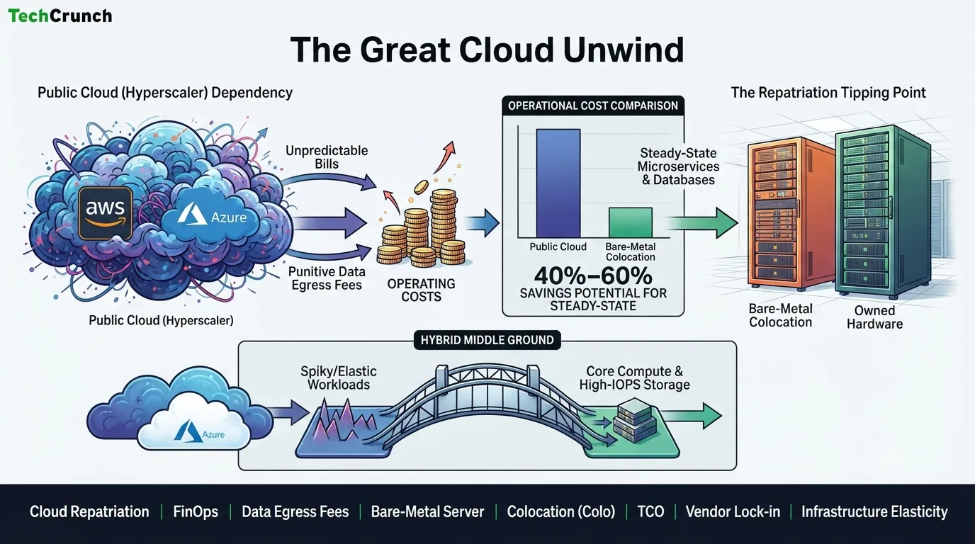 The Great Cloud Unwind: Why Predictable Workloads Are Fleeing AWS and Azure for Bare-Metal Colocation